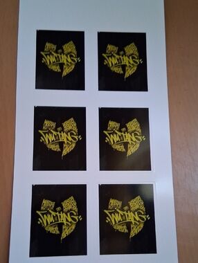 Yellow Wu-Tang Logo Sticker Sheet